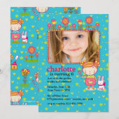 Birthday Garden Foto Einladung (Vorne/Hinten)