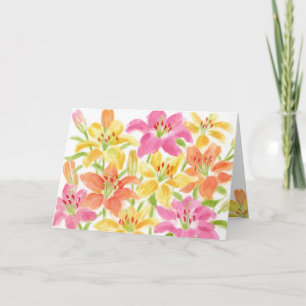 Birthday-Garten-Lilien-Karte Freude Glück Immer Karte