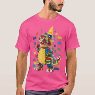 Birthday Gebäude Bricks Dinosaur Master Builder B T-Shirt