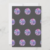 Birthday Gem Party Crystals Girl's Aquarell Einladung (Rückseite)