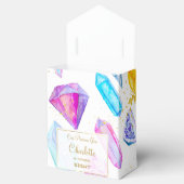 Birthday Gem Party Crystals Girl's Aquarell Geschenkschachtel (Geöffnet)