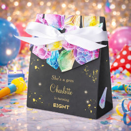 Birthday Gem Party Crystals Girl's Aquarell Geschenkschachtel