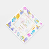 Birthday Gem Party Crystals Girl's Aquarell Serviette (Ecke)