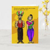 Birthday Genies Karte (Gelbe Blume)