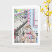 Birthday Gentleman Rhino Karte (Gelbe Blume)