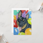 Birthday German Shepherd Karte (Vorderseite/Rückseite Beispiel)