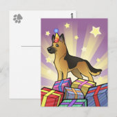 Birthday German Shepherd Postkarte (Vorne/Hinten)