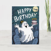 Birthday Ghost Karte (Vorderseite)