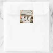 Birthday Ghosts Quadratischer Aufkleber (Tasche)