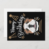 Birthday Gift English Bulldog Postkarte (Vorne/Hinten)