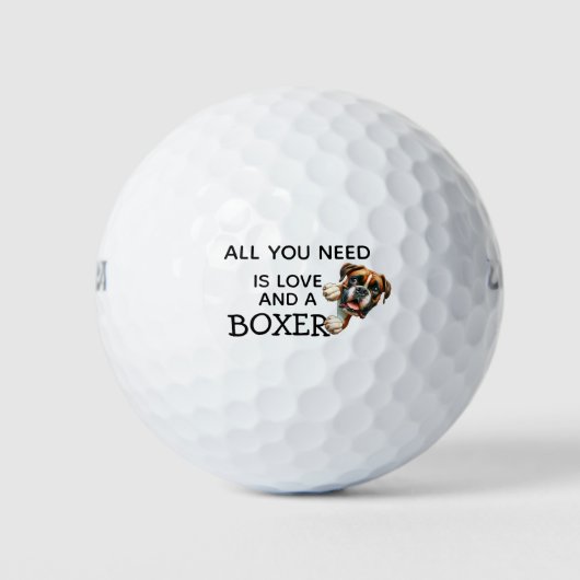 Birthday Gift for BOXER Golfball (Vorderseite)