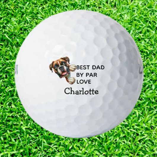  Birthday Gift for the Best BOXER Dad Golfball