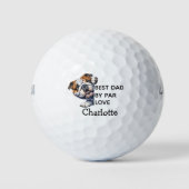 Birthday Gift for the Best Bulldog Dad Golfball (Vorderseite)