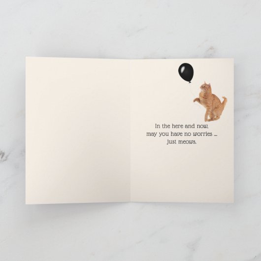 Birthday Ginger Cat Abstrakt Karte (Innenseite)