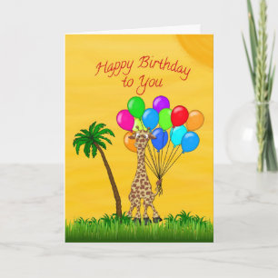 Birthday Giraffe Karte