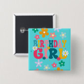 Birthday Girl 2" Platz Button (Vorne & Hinten)
