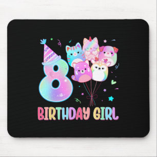 Birthday Girl 8. Geburtstag Squish Squad Mallow Gi Mousepad