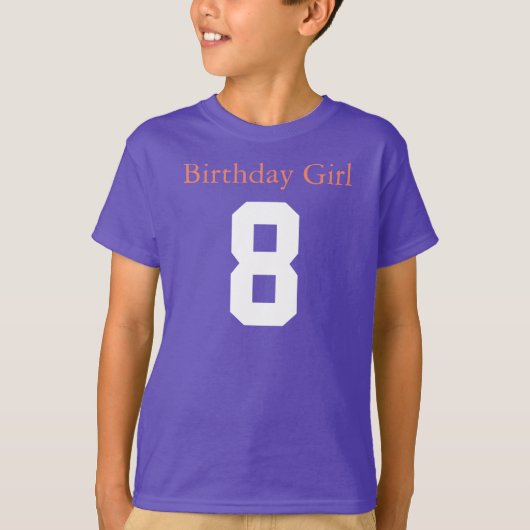 Birthday Girl 8 T-Shirt (Vorderseite)