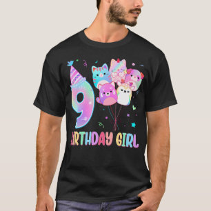 Birthday Girl 9. Geburtstag Squish Squad Mallow Gi T-Shirt
