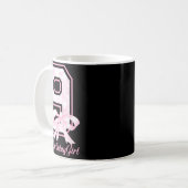 Birthday Girl 9th Birthday Nk Floral Coquette Bow Kaffeetasse (Vorderseite Links)