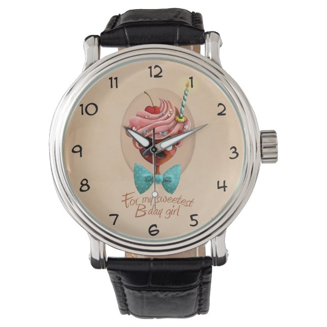 Birthday Girl Armbanduhr (Vorderseite)