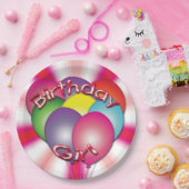 Birthday Girl Balloons Pink Party Teller (Party)