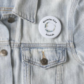 Birthday Girl Blue Crescent Moon Button (Beispiel)