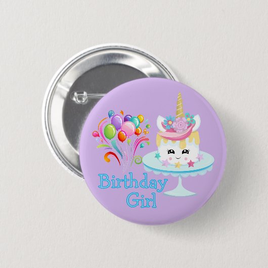 Birthday Girl Button (Vorne & Hinten)