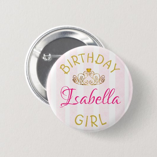 Birthday Girl Button (Vorne & Hinten)