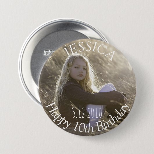 Birthday Girl Button (Vorne & Hinten)