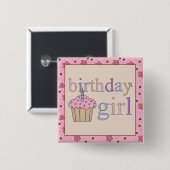 Birthday Girl Button (Vorne & Hinten)