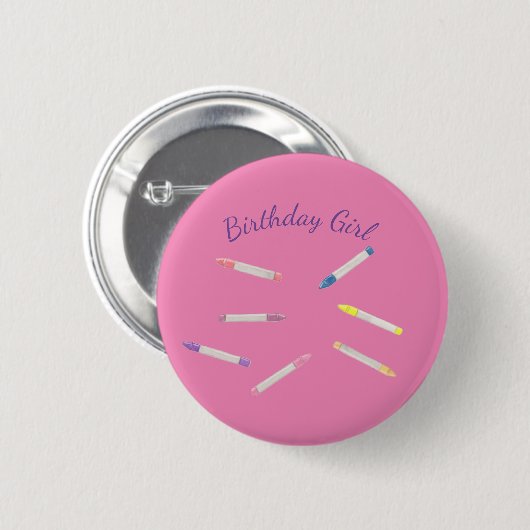 Birthday Girl Button (Vorne & Hinten)