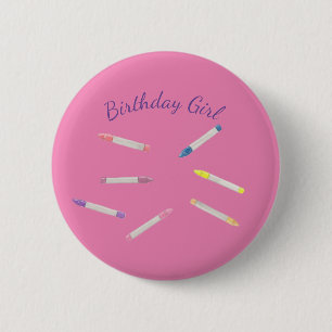 Birthday Girl Button