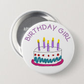 Birthday Girl Button (Vorne & Hinten)