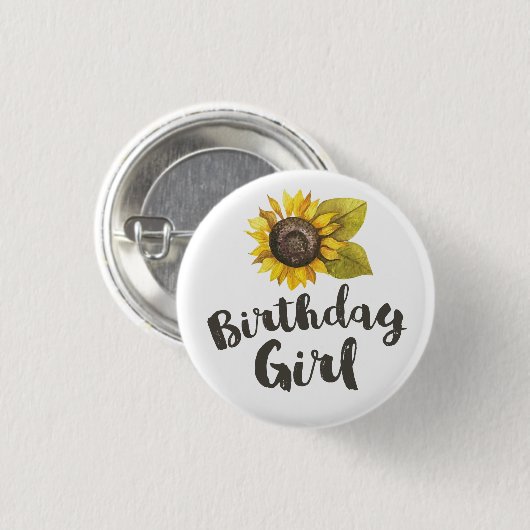 Birthday Girl Button (Vorne & Hinten)