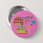 Birthday Girl Button (Vorne & Hinten)