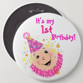 Birthday Girl Button (Vorne & Hinten)