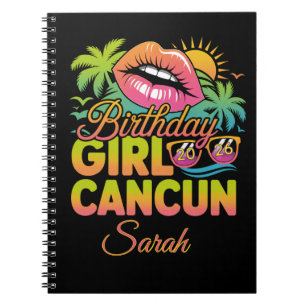 Birthday Girl Cancun 2026 Tropischer Urlaubstrip Notizblock