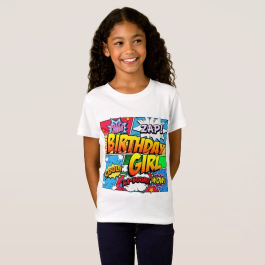 Birthday Girl Comic Book T-Shirt (Vorne ganz)