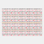 Birthday Girl Coordinating Pattern Wrapping Paper Geschenkpapier Set (Vorderseite)