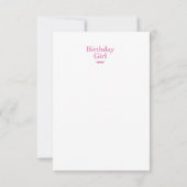 Birthday Girl Dankeskarte (Rückseite)