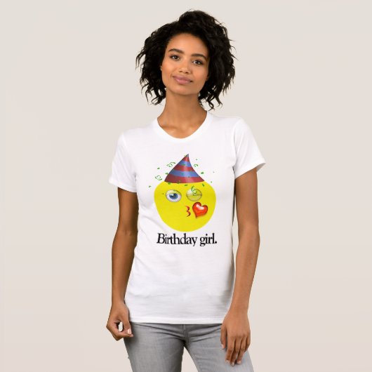 Birthday Girl Emoji T-Shirt (Vorne ganz)
