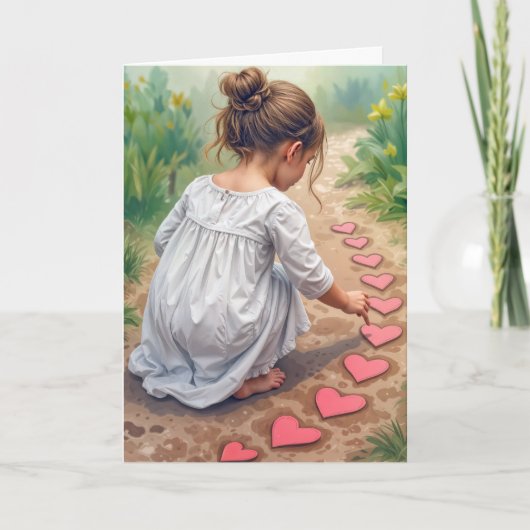 Birthday Girl Erstellen eines Herzweges Karte (Vorderseite)