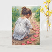 Birthday Girl Erstellen eines Herzweges Karte (Gelbe Blume)