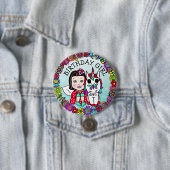 Birthday Girl Fairy and Unicorn Button (Beispiel)