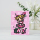 Birthday Girl Fairy Card Einladung Postkarte (Stehend Vorderseite)