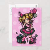 Birthday Girl Fairy Card Einladung Postkarte (Vorne/Hinten)