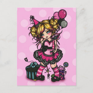 Birthday Girl Fairy Card Einladung Postkarte