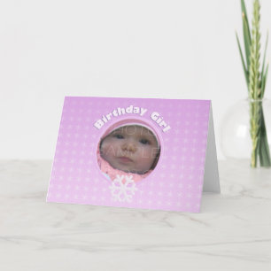 Birthday Girl Foto Winter Onederland Karte