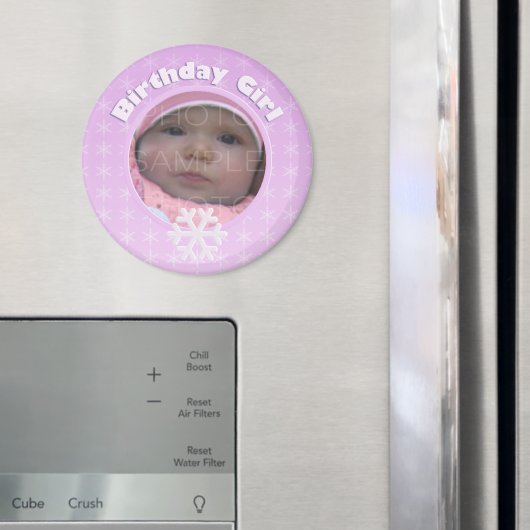 Birthday Girl Foto Winter Onederland Magnet (In Situ (Kühlschrank))